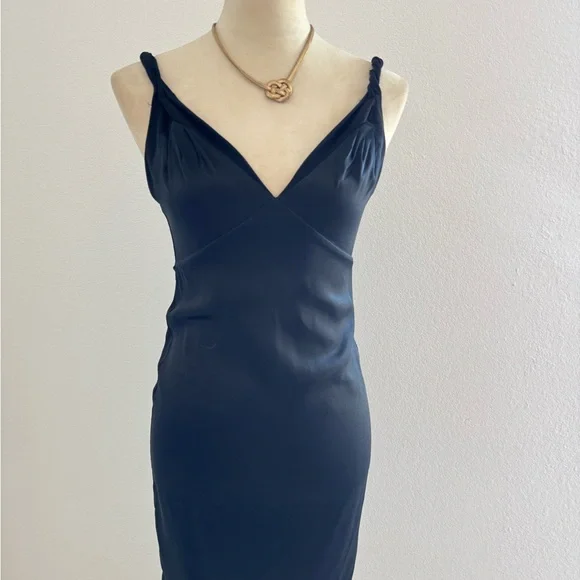 RtA Cali Slip Mini Dress 100% Silk Black Elegant Black Mini Dress Size 0